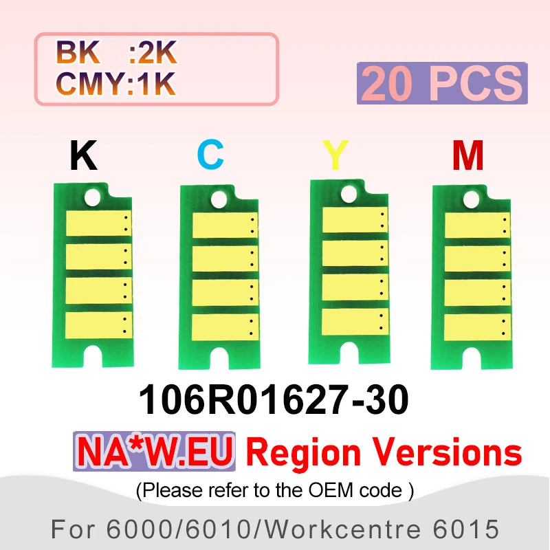 106R01630 for Xerox 6000 Toner Chip 106R01627 1628 1629 106R01634 31 32 33 Cartridge printer Phaser 6000 6010 Workcentre 6015