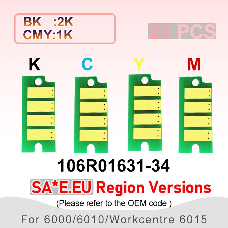 106R01630 for Xerox 6000 Toner Chip 106R01627 1628 1629 106R01634 31 32 33 Cartridge printer Phaser 6000 6010 Workcentre 6015