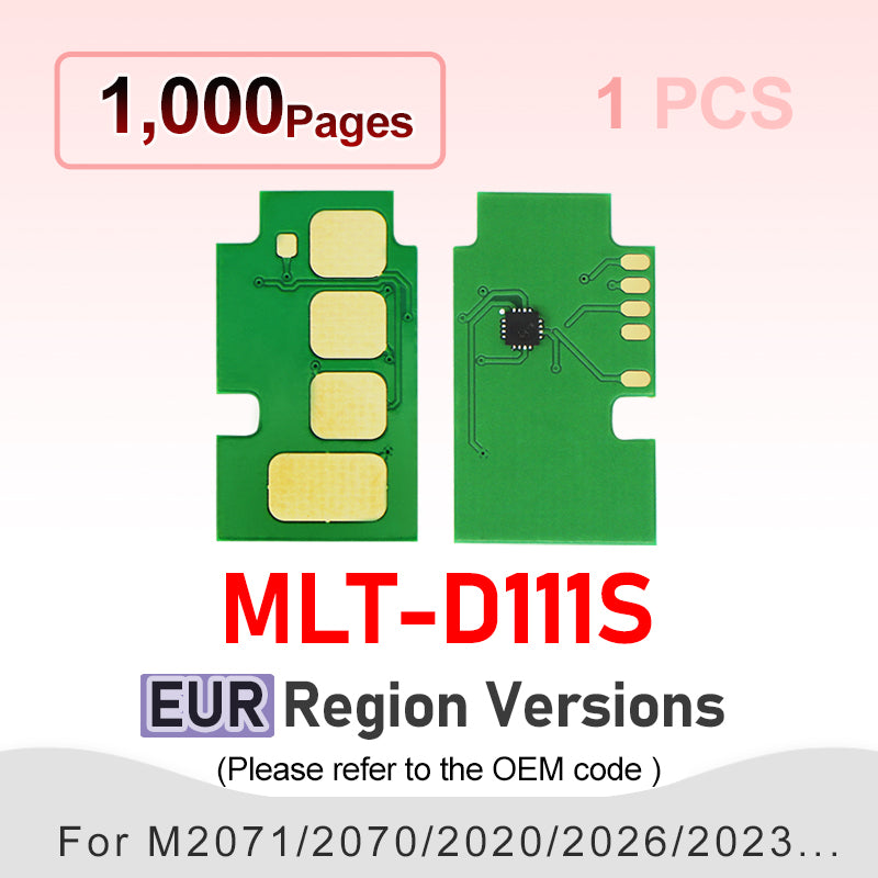 Mlt D111S Chip 1.8K MLT-D111E D111 111 111L Toner Cartridge Chips for Samsung SL-M2020 M2020W M2022W M2070W M2070F Printer Reset