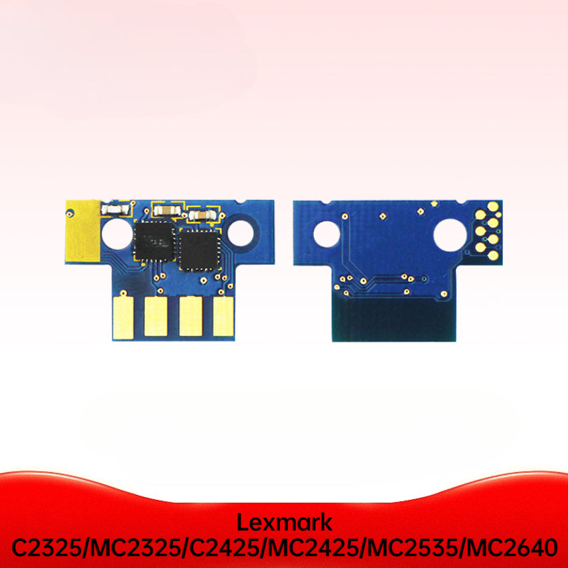 Compatible Lexmark C2325 MC2325 C2425 MC2425 MC2535 MC2640 Cartridge Chip Reset C2320K0 C2320M0 C2320C0 C2320Y0 Toner Chips