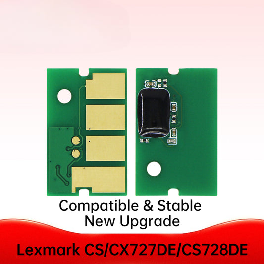 Cartridge chip for Lexmark CS727DE CX727DE CS728DE Printer Cartridge Chip Reset 75B20K0 75B20C0 75B20M0 75B20Y0 Toner Chip