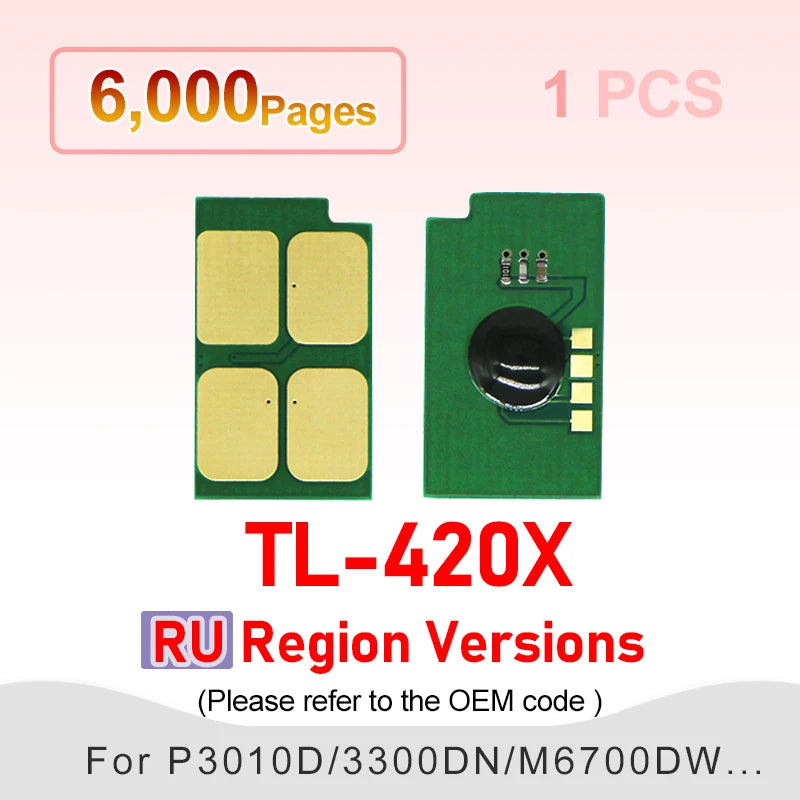 420 TL Toner Chip TL-420L TL-420H TL-420X DL-420L for Pantum P3010 P3300 M6700 M7100 M6800 M7200 D Dw Dn Cartridge Printer Reset