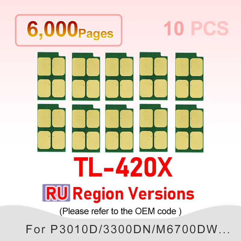 420 TL Toner Chip TL-420L TL-420H TL-420X DL-420L for Pantum P3010 P3300 M6700 M7100 M6800 M7200 D Dw Dn Cartridge Printer Reset