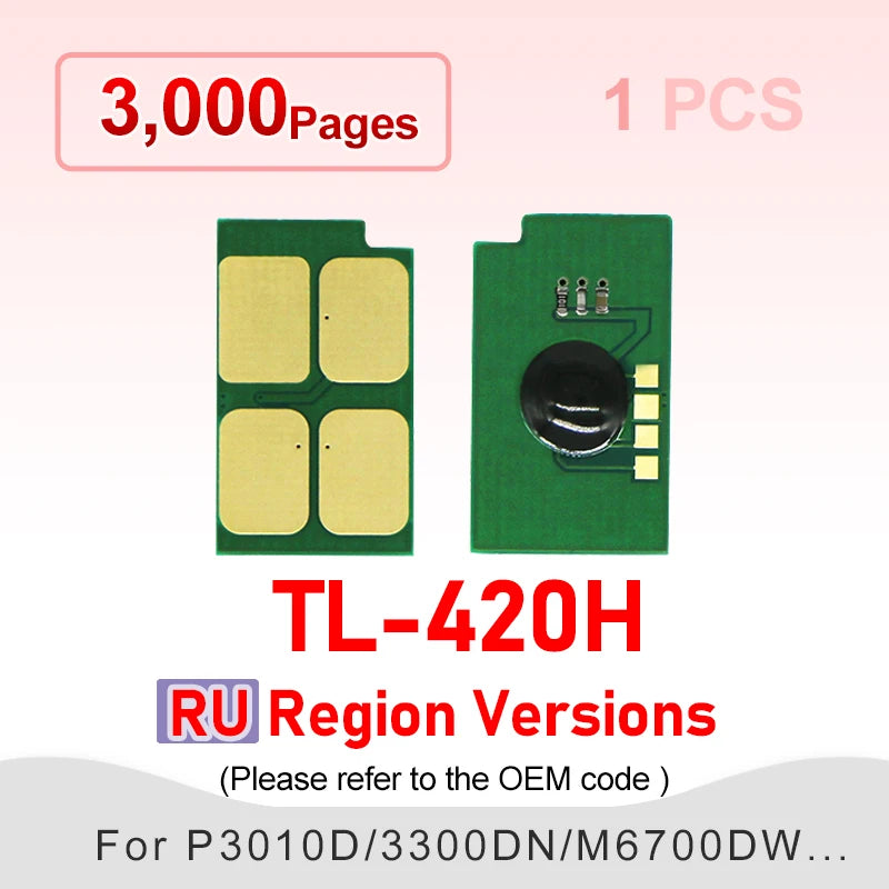 420 TL Toner Chip TL-420L TL-420H TL-420X DL-420L for Pantum P3010 P3300 M6700 M7100 M6800 M7200 D Dw Dn Cartridge Printer Reset