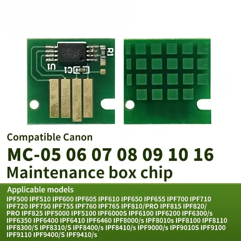 MC-05 06 MC-07 MC-08 MC-09 MC-10 MC-16 Maintenance Box Chip for Canon iPF831 iPF841 iPF851 iPF8400 iPF9400 iPF8410 iPF9410