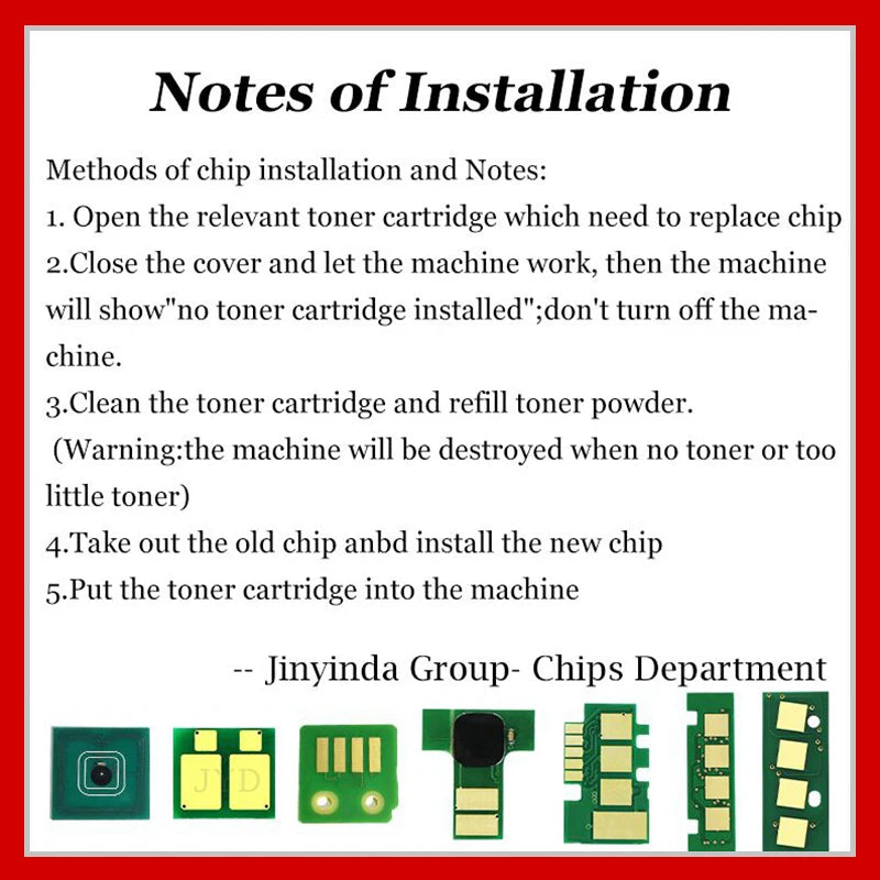 CLT-K404S Toner Chip for Samsung Xpress SL-C430/C430W/C480/C480W/C480FN/C480FW