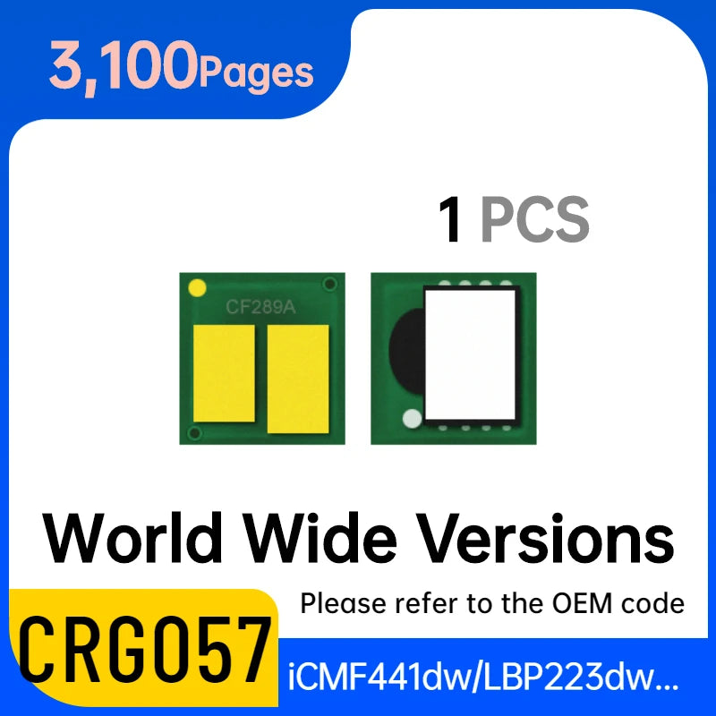 CRG057H CRG057 Toner Chip for Canon ICMF441dw ICMF443dw ICMF449dw MF445dw MF446x MF449x LBP223dw 226dw 227dw 228x Printer Reset