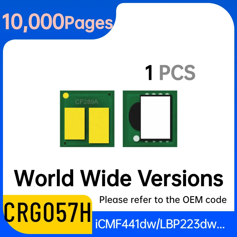 CRG057H CRG057 Toner Chip for Canon ICMF441dw ICMF443dw ICMF449dw MF445dw MF446x MF449x LBP223dw 226dw 227dw 228x Printer Reset