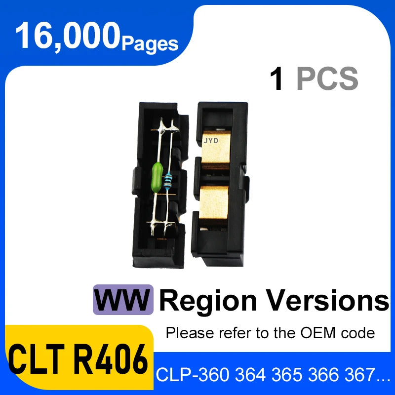 Chip CLT R406 CLT406S CLT406 Drum Unit Chip for Samsung Clp 360 365 C410 C460 C480 CLX 3300 3302 3303  3305 3306 Reset Printer