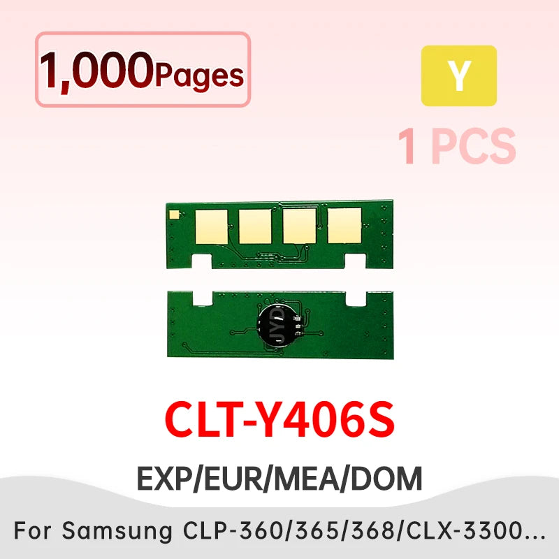 Clt406 Toner Chip CLT-K406S R406 for Samsung CLP-360 362 363 365W CLX-3305 3300 3306 3307 SL-C410W C460W Printer Rest Cartridge