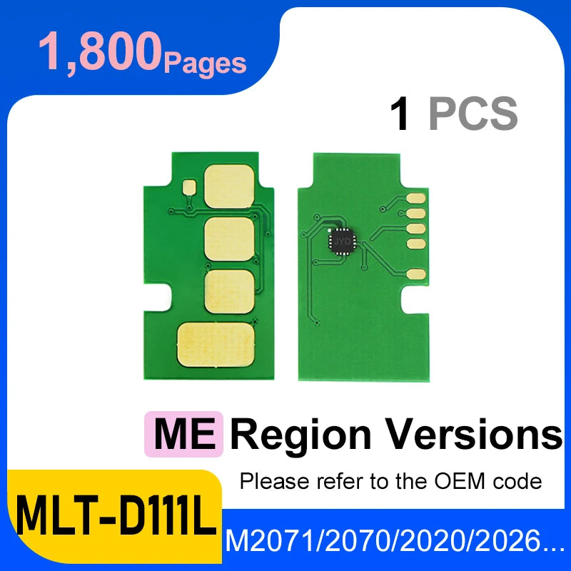 D111 Toner Chip MLT D111S 1.8k MLT D111L Reset for Samsung SL M2070 M2020 M2071W 2022 2023 2026 M2074FW Toner Cartridge Printer