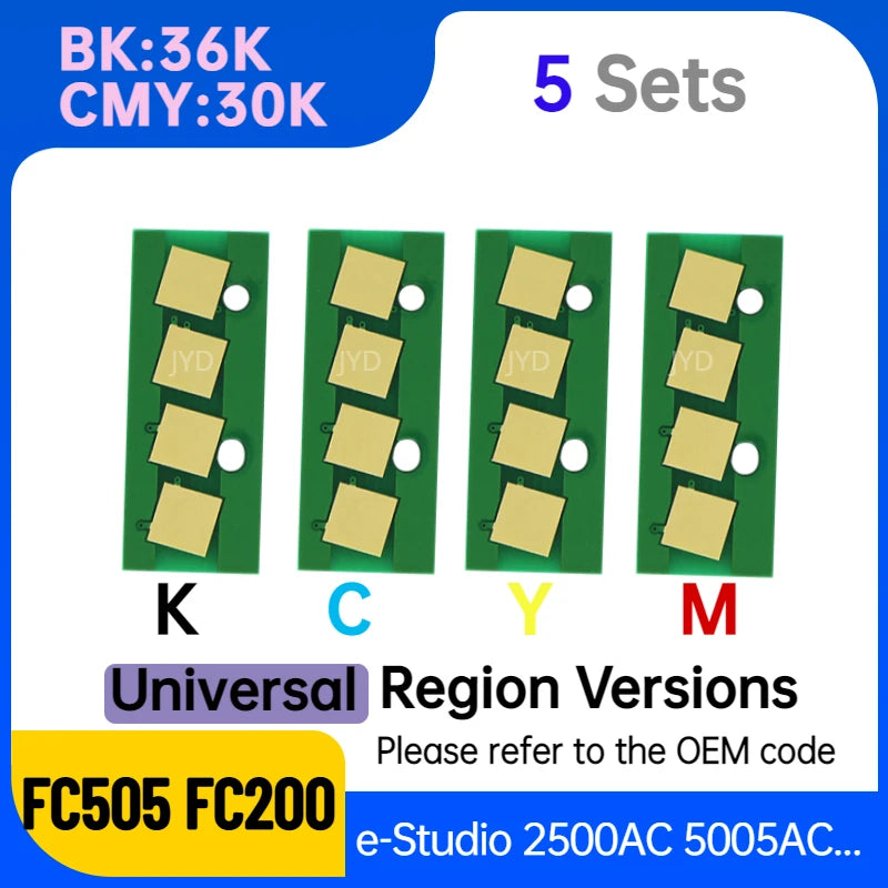 FC505 Toner Cartridge Chip T-FC200 T-FC505U for Toshiba E-Studio 2000AC 2500 AC 2505AC 3005AC 3505AC 4505AC 5005AC Copier Reset