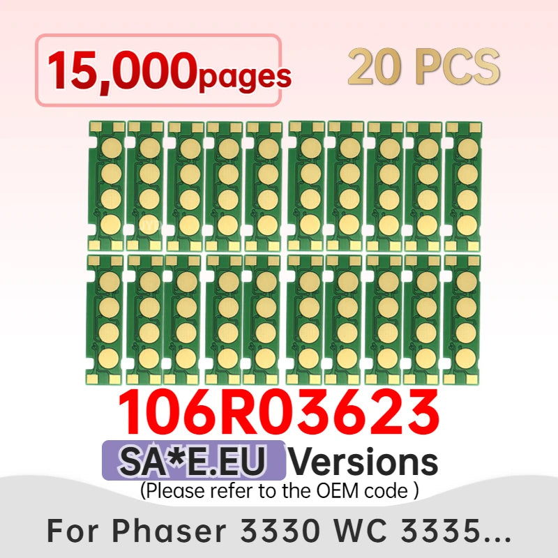 Factory Price Laser Cartridge Chip Reset 106R03621 106R03623 Compatible for Xerox Phaser 3330 Workcentre 3335 3345 Toner Chip