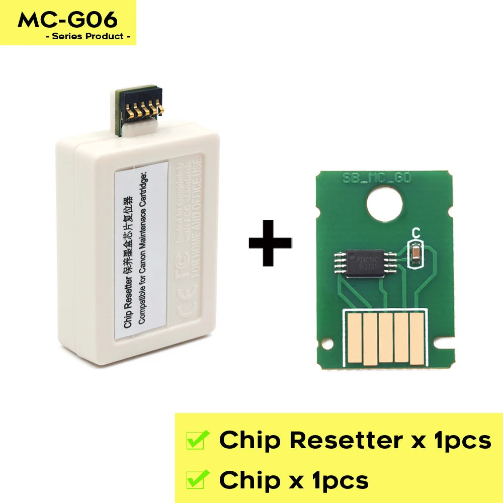 For Canon MC-G06 MC G06 1pcs Chip Resetter + 1pcs Maintenance Chip