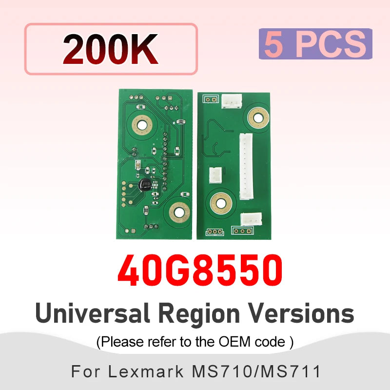 Fuser Chip 40G4135 40G8550 for Lexmark MS811 MX710 MS710 MX810 MX811 M5155 M5163 N5170 XM5163 5170 7155 Reset Cartridge Printer