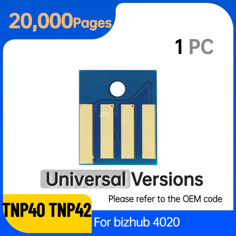 IUP20 IUP21 Imaging Unit Chip Toner Bizhub 4050 TNP44 TNP46 TNP41 TNP43 3320 Cartridge Chip for Konica Minolta TNP42 TNP40 4020