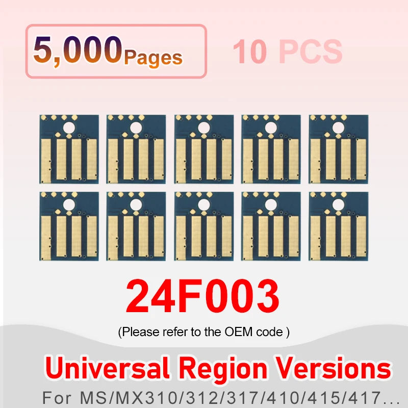 MS310d Chip Toner Chip Reset For Lexmark MS317 MS417 MS312 517 617 611 511 MS415 MX317 MS310 MS610 universal Printer Cartridge