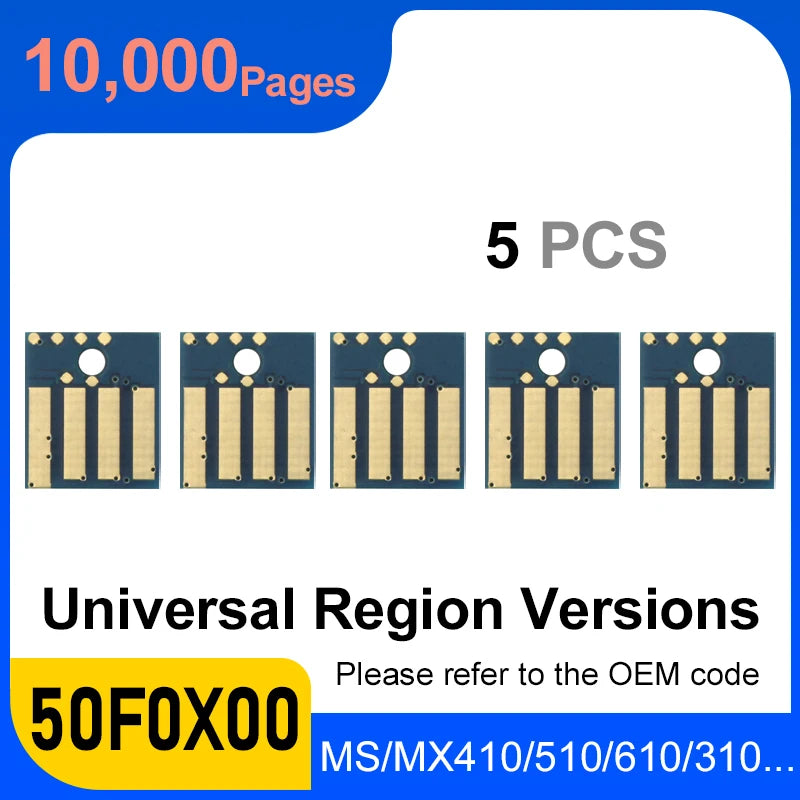 MS610dn Toner Chip 50F0X00 50F0U00  50F0Z00 For Lexmark MS315 MS415 MS317 MS517 MS617 MX617 417 317 MS310 410 610 Cartridge Chip