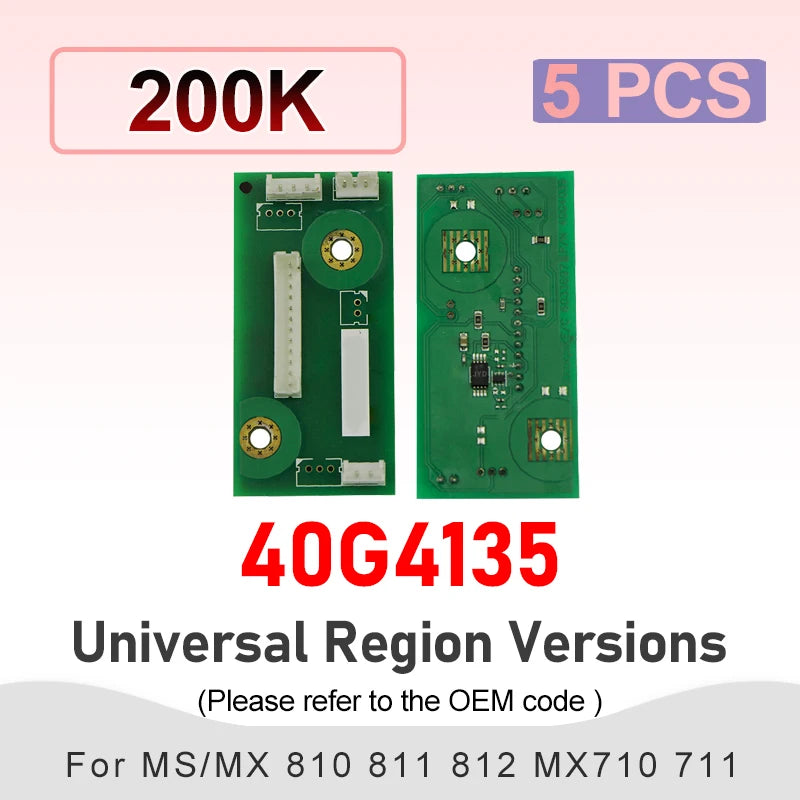 MS810 Imaging Unit Chip for Lexmark M5155 M5163 N5170 XM5163 XM5170 MS811 MX812 MX711 40G8550 40G4135 Cartridge Printer Reset