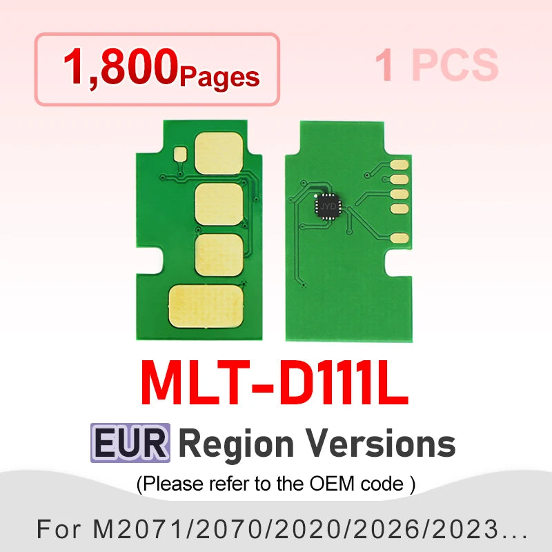 Mlt D111S Chip 1.8K MLT-D111E D111 111 111L Toner Cartridge Chips for Samsung SL-M2020 M2020W M2022W M2070W M2070F Printer Reset