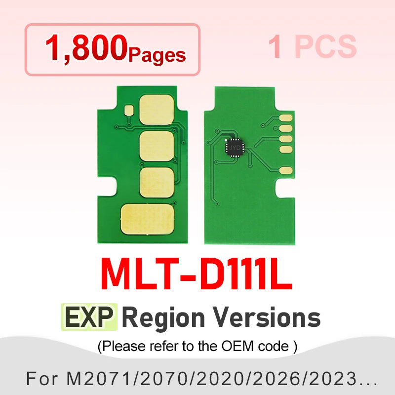 Mlt D111S Chip 1.8K MLT-D111E D111 111 111L Toner Cartridge Chips for Samsung SL-M2020 M2020W M2022W M2070W M2070F Printer Reset