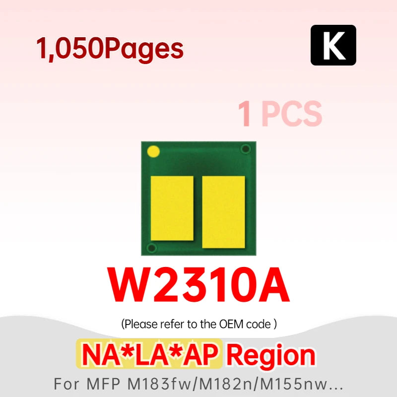 NEW 215A Chip W2310A W2311A W2312A W2410A Toner Cartridge Chip for HP 216A M155a 155nw MFP M182n 182nw M183fw M183 Printer Chips