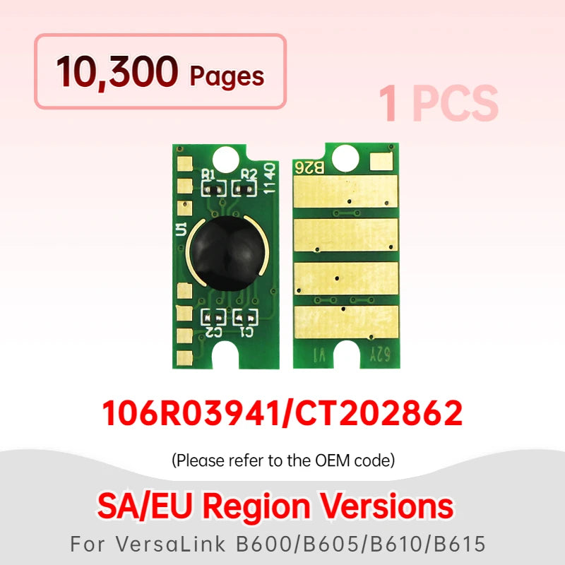 New firmware 106R03943 106R03945 Toner Cartridge Chip 106R03946 101R00582 Drum Chip for Xerox VersaLink B600 B605 B610 B615