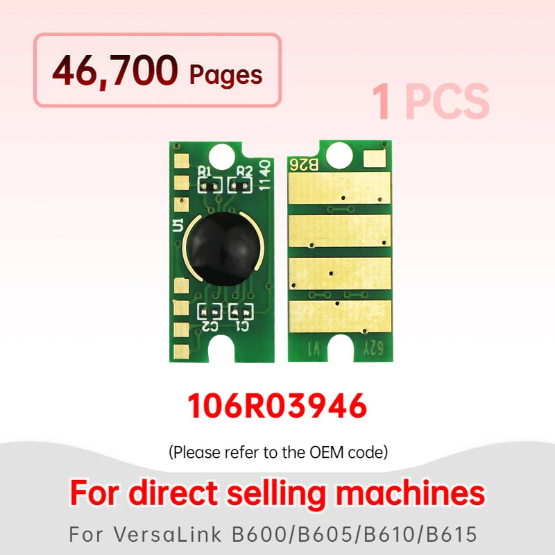 New firmware 106R03943 106R03945 Toner Cartridge Chip 106R03946 101R00582 Drum Chip for Xerox VersaLink B600 B605 B610 B615