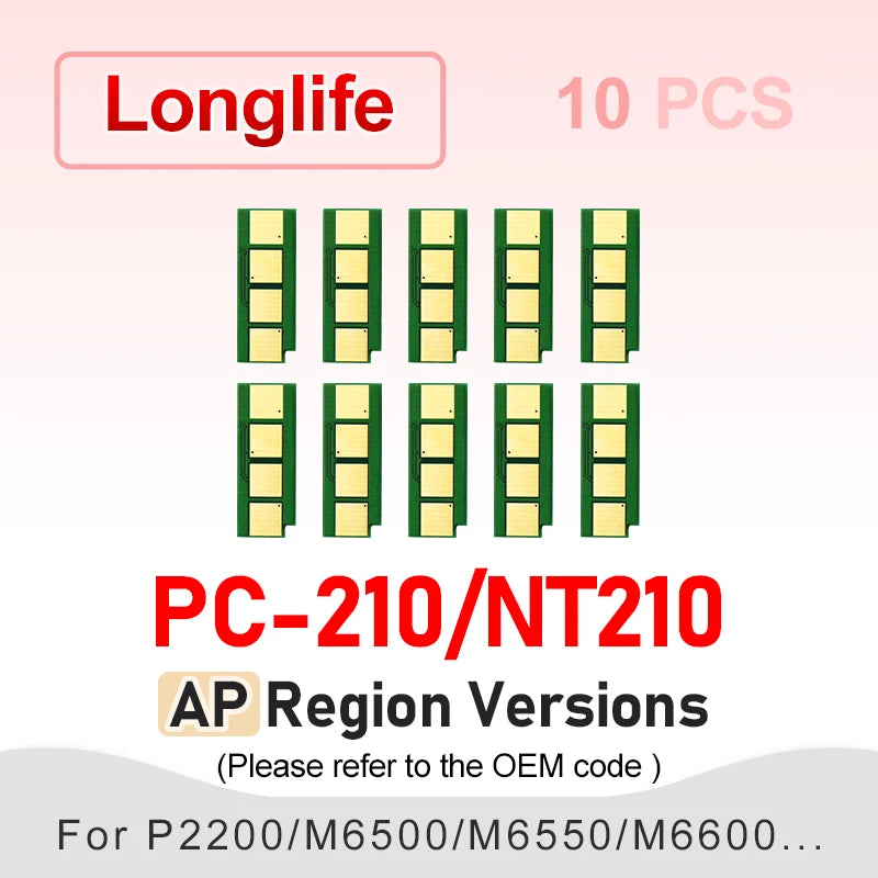 PC211 Toner Chip PA-210 Pb211 PC-210EV for Pantum Printer P2500 M6500 M6550 Nw M6600 P2200 Chip Pb210 Ilimitado Cartridge Reset