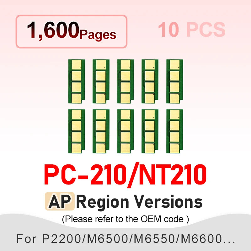 PC211 Toner Chip PA-210 Pb211 PC-210EV for Pantum Printer P2500 M6500 M6550 Nw M6600 P2200 Chip Pb210 Ilimitado Cartridge Reset