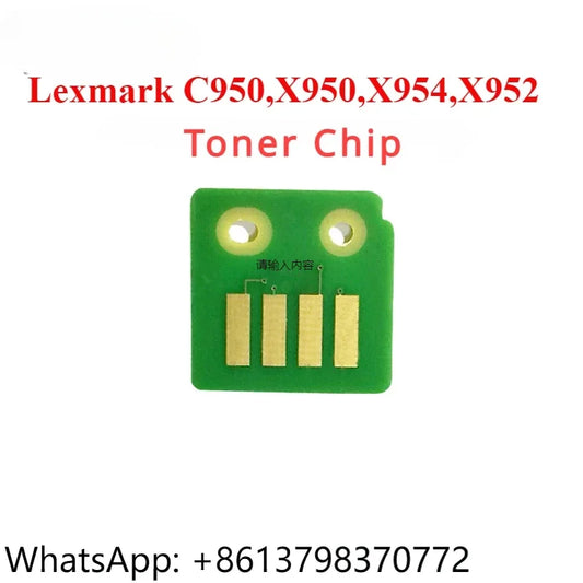 Toner Chip for Lexmark C950,X950,X954,X952 (C950X2KG,C950X2CG,C950X2YG,X950X2MG) Refill