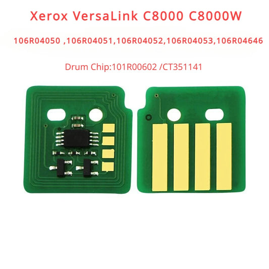 Toner and Drum Chip for Xerox VersaLink C8000/C8000W (106R04050 ,106R04051,106R04052,106R04053,106R04646,101R00602 /CT351141)