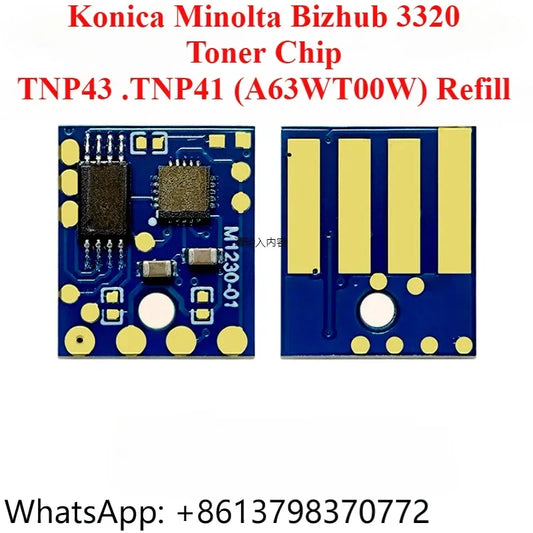 1x Toner Chip for Konica Minolta Bizhub 3320,TNP43 ,TNP41 (A63WT00W) Refill