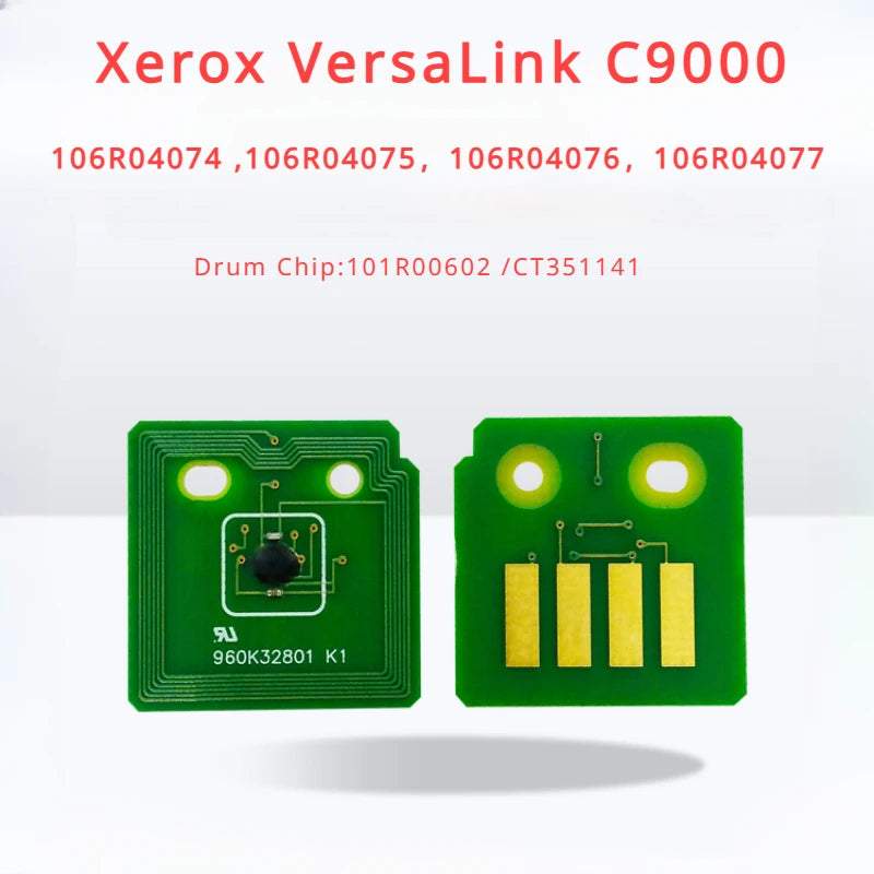 Toner and Drum Chip for Xerox VersaLink C9000 (106R04074 ,106R04075，106R04076，106R04077,101R00602 /CT351141)