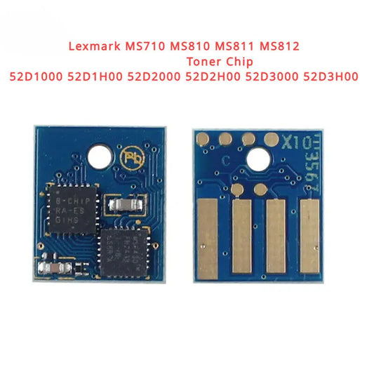 1x Toner Chip for Lexmark MS710,MS810,MS811,MS812 (52D1000, 52D1H00 ,52D2000, 52D2H00 ,52D3000 ,52D3H00 ) Refill