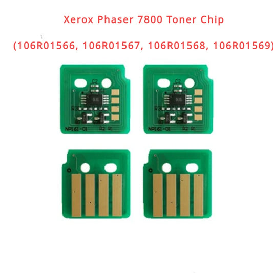 Toner Chip for Xerox Phaser 7800 (106R01566, 106R01567, 106R01568, 106R01569) Refill (106R01563,106R01564,106R01565)