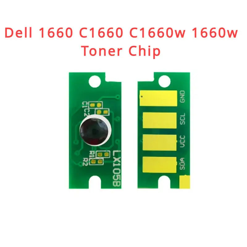 1x Toner Chip for Dell C1660w,C1660 (332－0399,332－0400,332－0401,332－0402) Refill