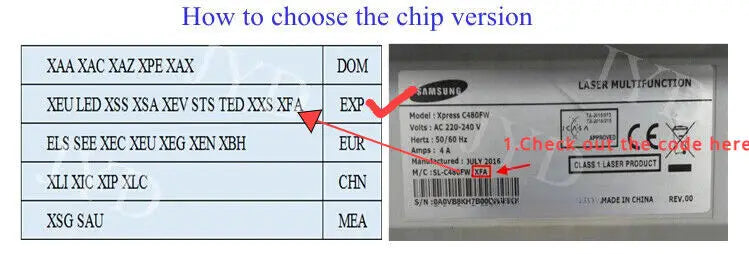 CLT-K404S,404S Toner Chip for Samsung Xpress SL-C430/C430W/C480/C480W/C480FN/C480FW