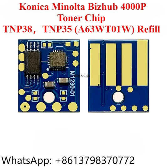 1x Toner Chip for Konica Minolta Bizhub 4000P,TNP38，TNP35 (A63WT01W) Refill