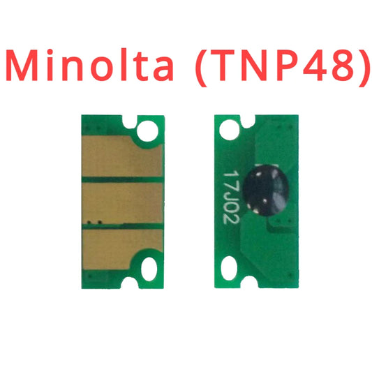 4 x Toner Chip for Konica Minolta Bizhub C3350, C3850, C3850FS (TNP48) Refill