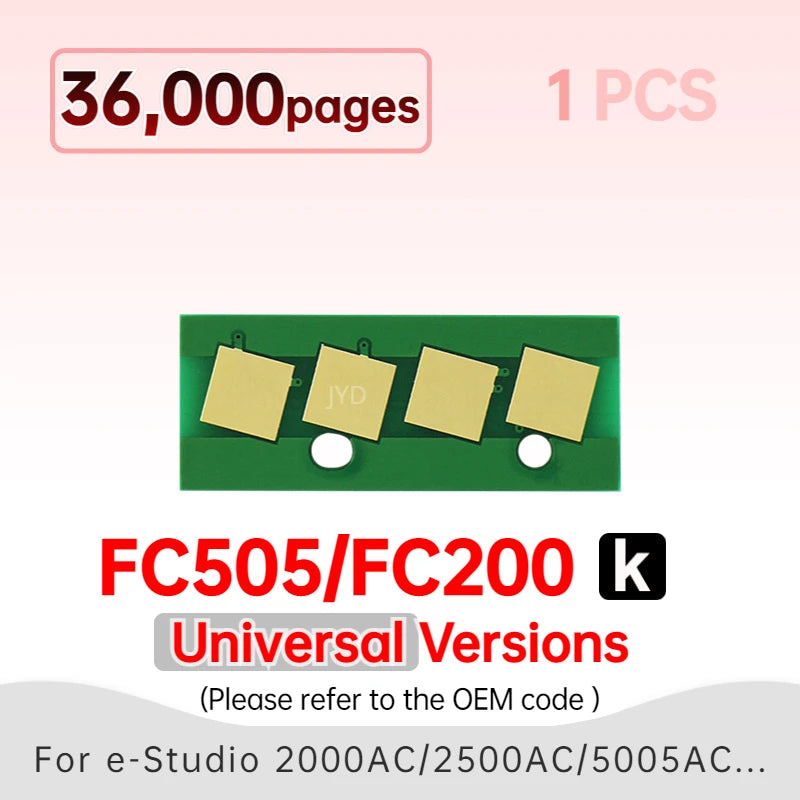 T-FC505 FC200 Universal Toner Chip FC505 FC200 for Toshiba E-Studio 2000AC 2500AC 2505AC 3005AC 5005 505U Cartridge Chips