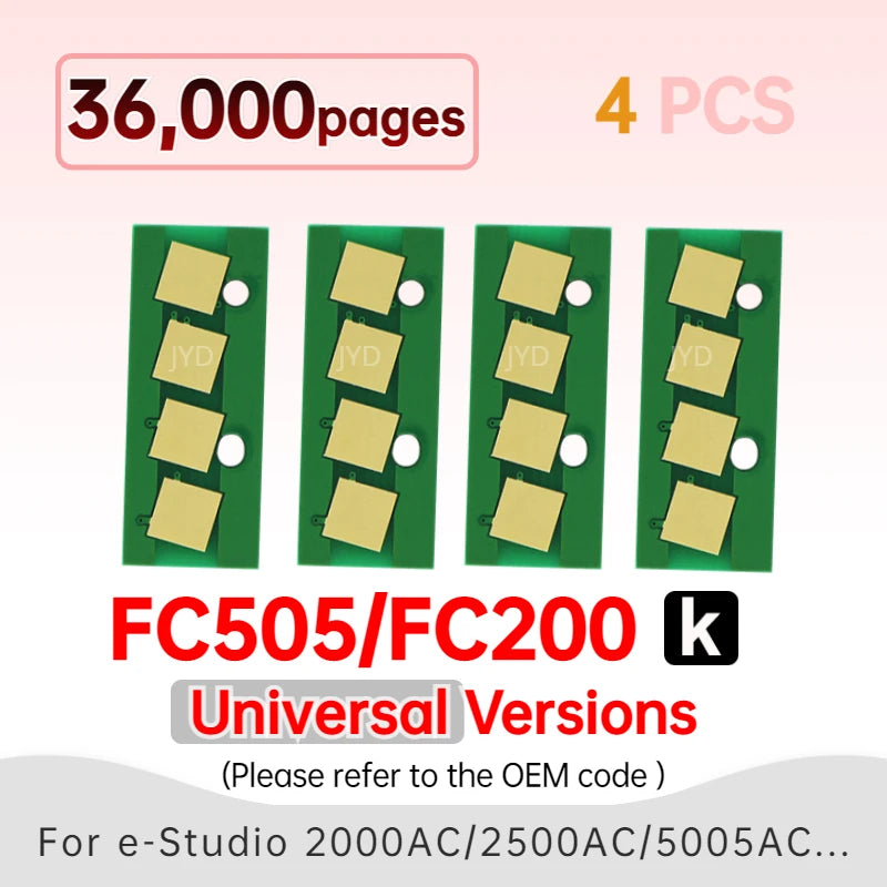 T-FC505 FC200 Universal Toner Chip FC505 FC200 for Toshiba E-Studio 2000AC 2500AC 2505AC 3005AC 5005 505U Cartridge Chips