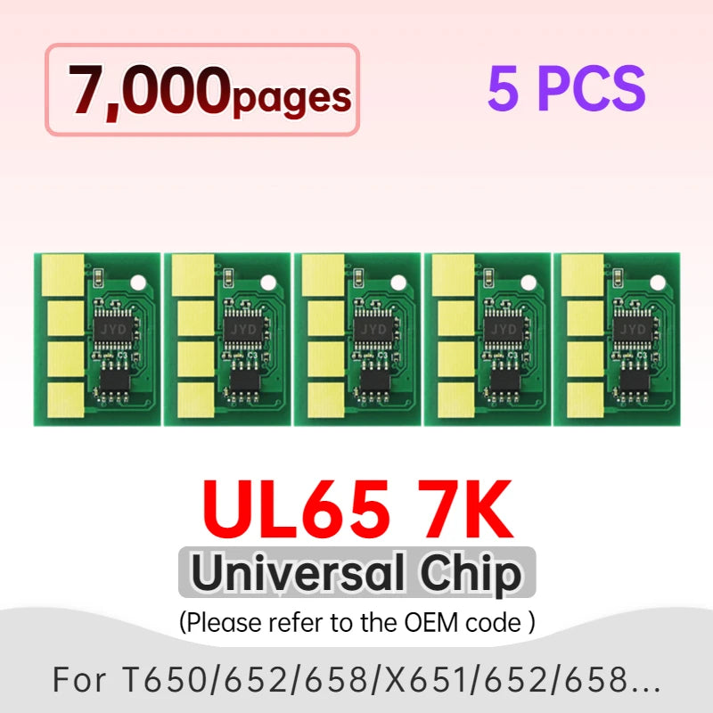 T650 Toner Chip Cartridge Reset for Lexmark T652 T654 T656 X651 X652 X654 X656 658 5230 5530 1832 1850 430P MB780 UL65 LH65 UE65