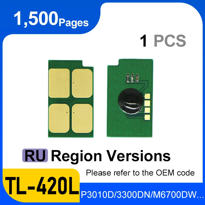 TL 420 Toner Cartridge Chip TL-410 DL-410 DL-420 Drum Chip for Pantum P3012 P3302 M6802fdw M7102dn M7202fdn Fd Reset Printer