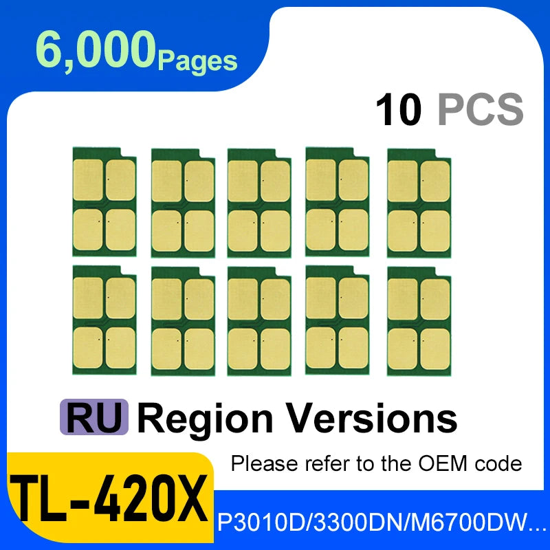 TL 420 Toner Cartridge Chip TL-410 DL-410 DL-420 Drum Chip for Pantum P3012 P3302 M6802fdw M7102dn M7202fdn Fd Reset Printer