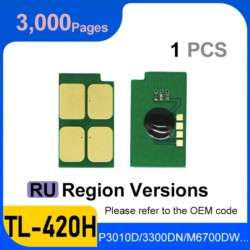 TL 420 Toner Cartridge Chip TL-410 DL-410 DL-420 Drum Chip for Pantum P3012 P3302 M6802fdw M7102dn M7202fdn Fd Reset Printer