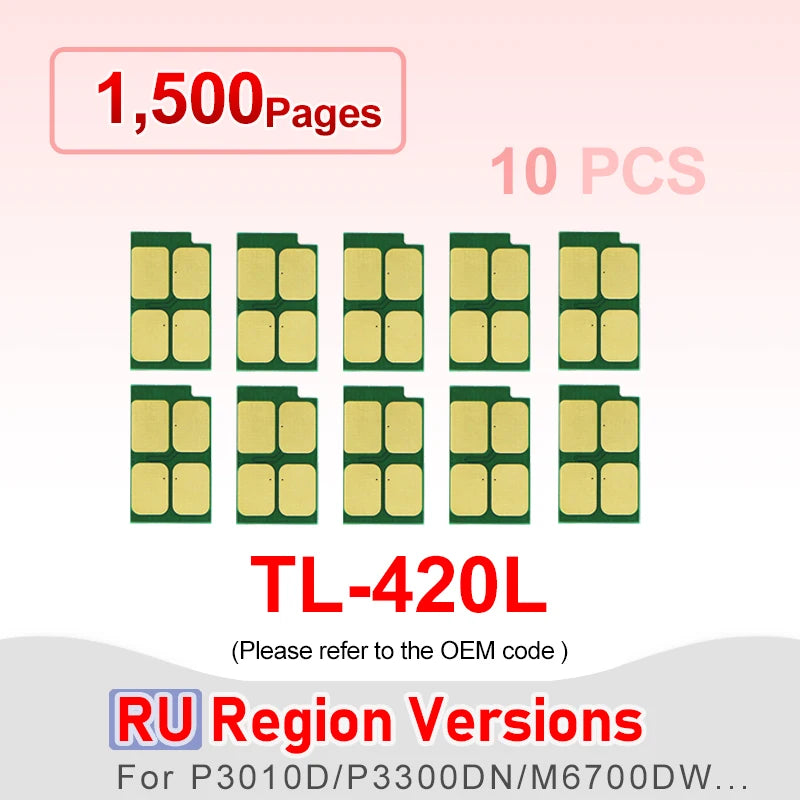 TL-420X TL-410X Toner Chip DL-410 DL420 Toner Cartridge Chips Compatible Pantum M7300 M7302 Fdn Fdw M6700d P3300dn Dw Reset