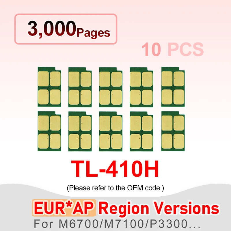 TL-420X TL-410X Toner Chip DL-410 DL420 Toner Cartridge Chips Compatible Pantum M7300 M7302 Fdn Fdw M6700d P3300dn Dw Reset