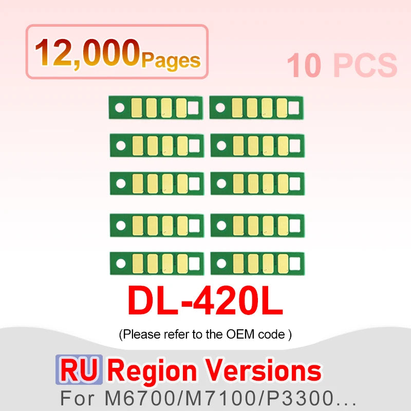 TL-420X TL-410X Toner Chip DL-410 DL420 Toner Cartridge Chips Compatible Pantum M7300 M7302 Fdn Fdw M6700d P3300dn Dw Reset