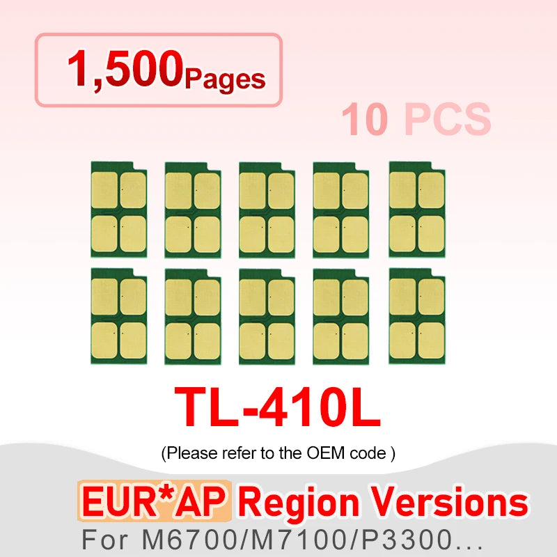 TL-420X TL-410X Toner Chip DL-410 DL420 Toner Cartridge Chips Compatible Pantum M7300 M7302 Fdn Fdw M6700d P3300dn Dw Reset